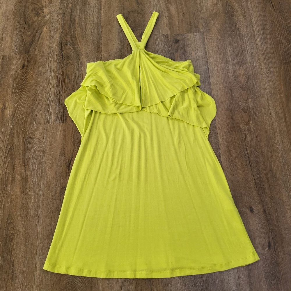 Tart Halter Mini Lime Green Dress Size XS Stretch Party Beach Vacation